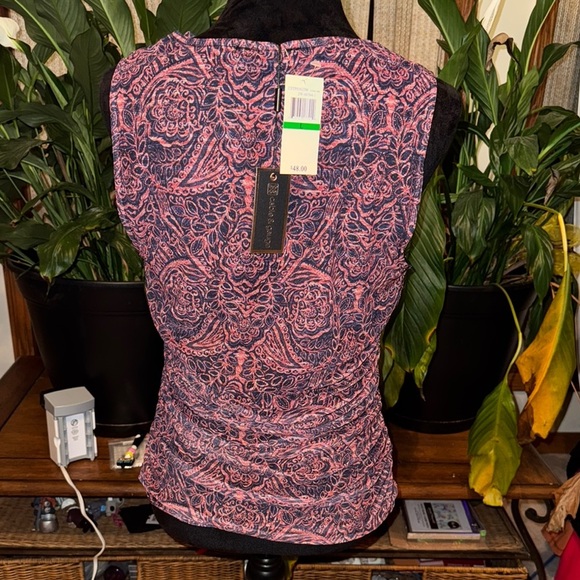 Cable & Gauge Pink and Blue Ruched Tank Top - Picture 3 of 3